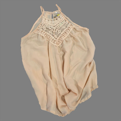 210 - Light Peach Lace Tank - Size XL