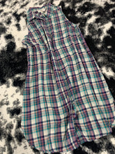 Load image into Gallery viewer, 216 - Plaid Dress Full Button Up - Size L