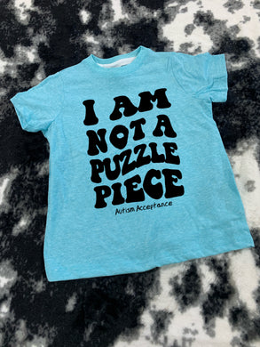 I Am Not A Puzzle Piece - Autism Acceptance - Black Ink