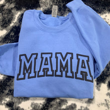 Load image into Gallery viewer, Mama - Design 1 (Bold) (Full Front) Kids Names (On Sleeve) - Puff Print
