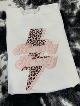 Load image into Gallery viewer, Howdy Honey w/ Leopard Print Lightning Bolt
