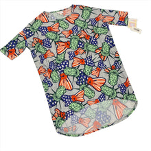 Load image into Gallery viewer, 296 - LuLaRoe - Grey - Lady Liberty - High Low Top - Size XXS