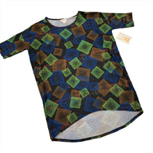 Load image into Gallery viewer, 302 - LuLaRoe - Neon Squares - High Low Top - Size XS