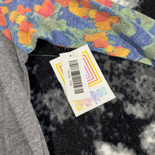 Load image into Gallery viewer, 303 - LuLaRoe - Grey Floral Sleeve Top - Size XXS