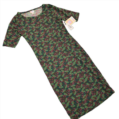 305 - LuLaRoe - Green Floral Dress - Size XS
