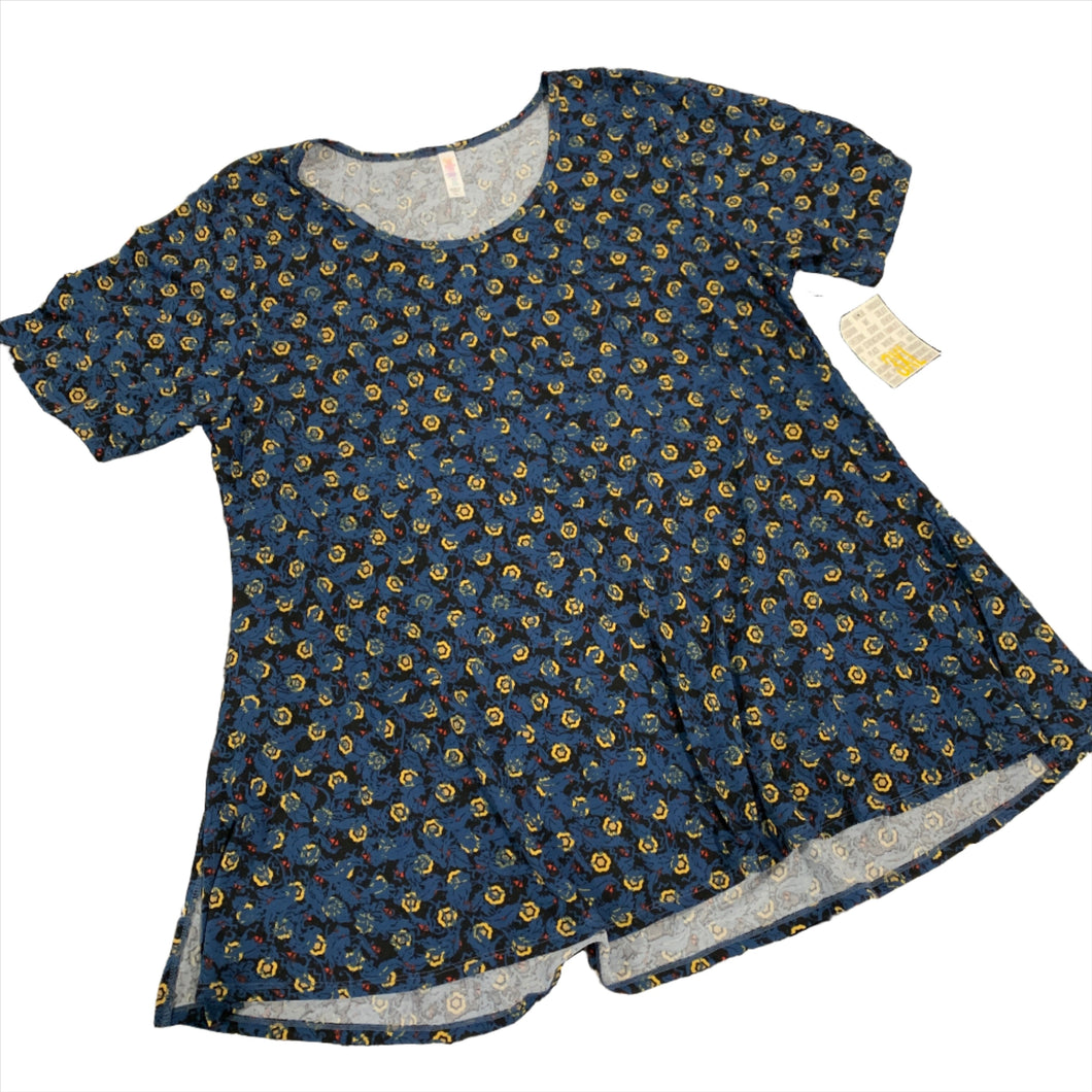 298 - LuLaRoe - Blue Floral Top - Size 3XL