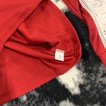 Load image into Gallery viewer, 314 - Red Long Sleeve Top With Lace Sleeves - Size S