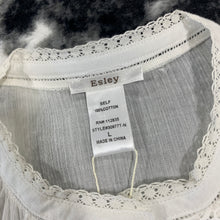 Load image into Gallery viewer, 321 - White Lace Blouse Top - Size L