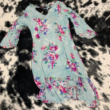 Load image into Gallery viewer, 327 - Light Blue Floral Tie Back Dress - Size S