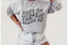 Load image into Gallery viewer, Rope em' Tie em' Brand em' - NO BRANDS - Black Ink