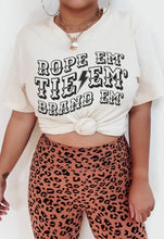 Load image into Gallery viewer, Rope em' Tie em' Brand em' - NO BRANDS - Black Ink