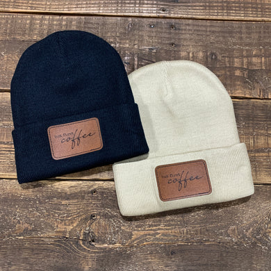 Leather Patch Hats w/ But First ☕️ Coffee 🔥
