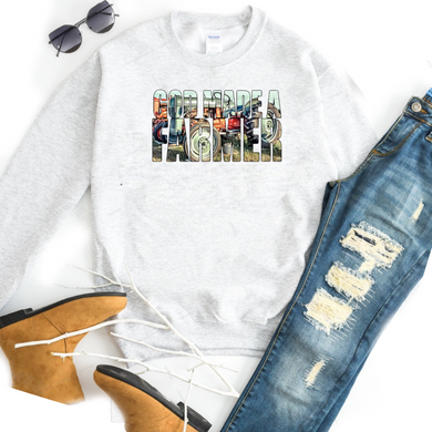 God Made A Farmer w/ Vintage Tractor