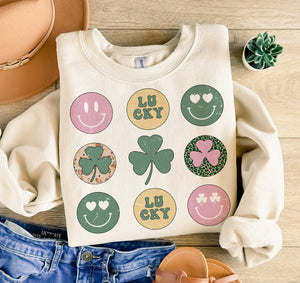 Lucky - Clovers - Smiley Faces - St. Patty's