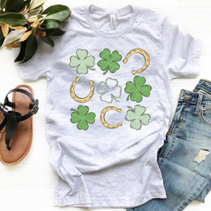 Multi Color Clovers & Horseshoes