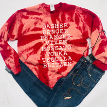 Load image into Gallery viewer, Drunk Reindeer - Dasher Dancer Prancer Vixen Moscato Vodka Tequila Blitzen - White Ink