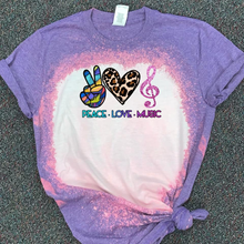 Load image into Gallery viewer, Peace. Love. Music.