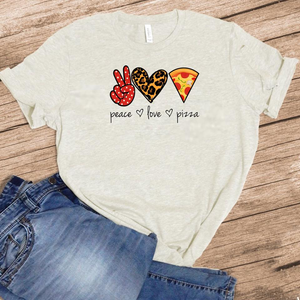 Peace. Love. Pizza. (Cheetah Heart)