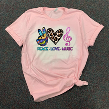 Load image into Gallery viewer, Peace. Love. Music.