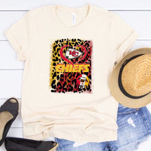 Load image into Gallery viewer, Kansas City Chiefs - Gold &amp; Red w/ Black Leopard Lips &amp; Football - Design 1