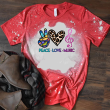 Load image into Gallery viewer, Peace. Love. Music.