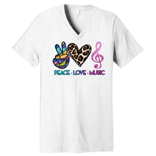 Load image into Gallery viewer, Peace. Love. Music.