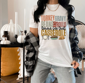 Turkey Gravy Beans & Rolls - Lemme See That Casserole - Thanksgiving