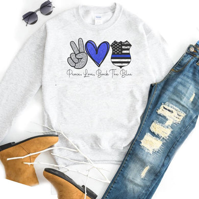 Peace Love Back the Blue - Police