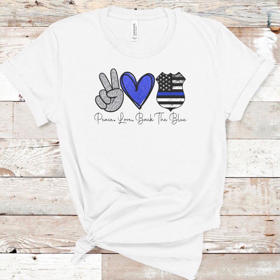 Peace Love Back the Blue - Police
