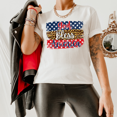 God Bless America w/ Stars & Leopard - 15 Style Options
