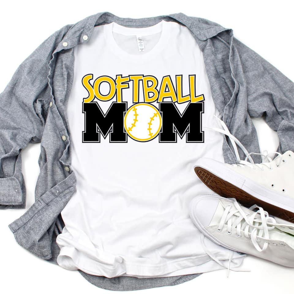 Softball Mom - White Tee