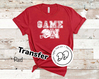 Game On - White Ink - Screen Print Transfer - DIY - Graphic Tee