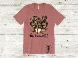 Be Thankful w/ Leopard Print Turkey