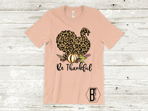 Be Thankful w/ Leopard Print Turkey