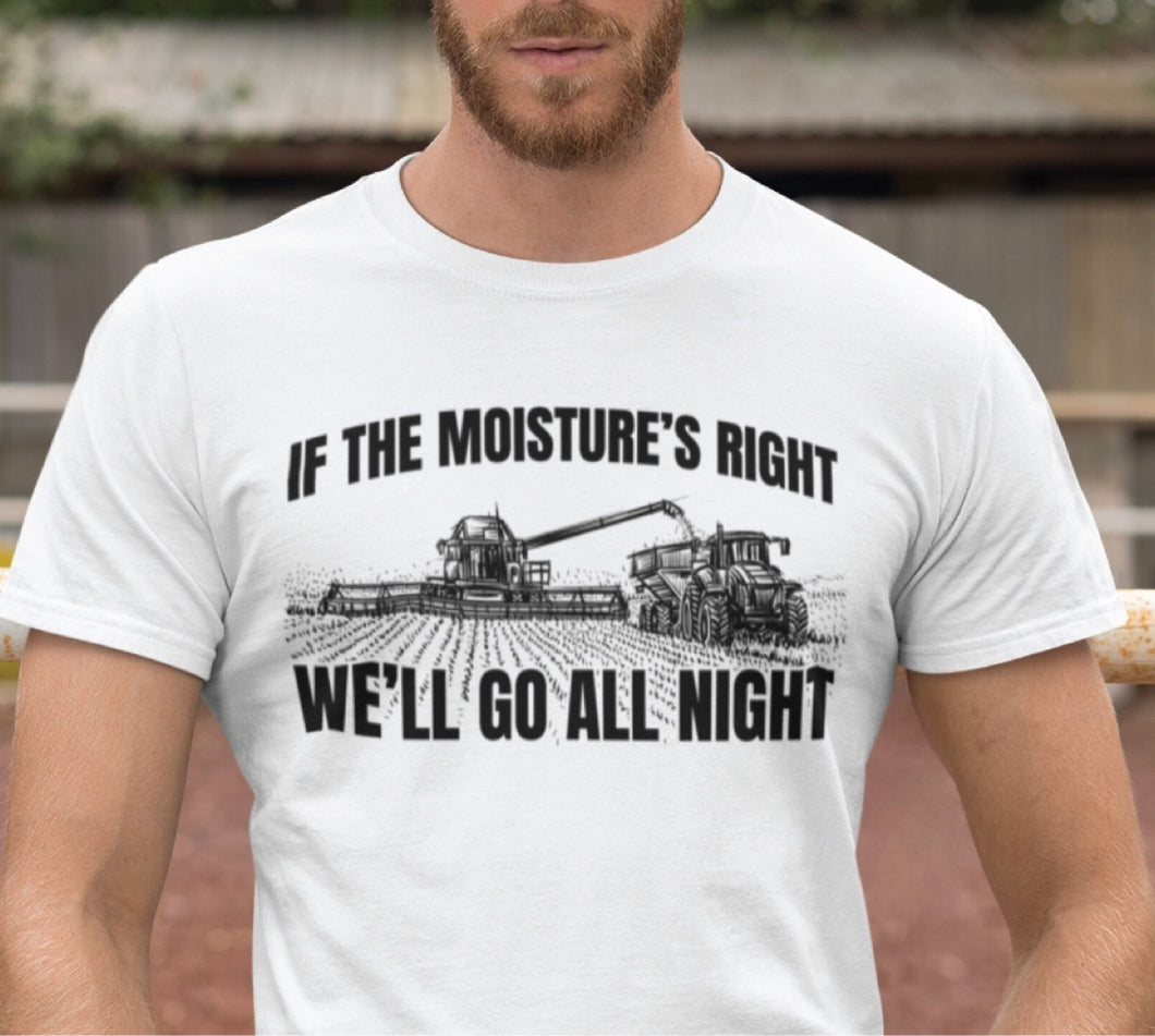 If The Moisture's Right. We'll Go All Night. - Black Ink - Design 1