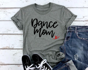 Dance Mom - Black Ink - Charcoal Tee