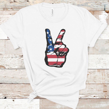 Load image into Gallery viewer, Peace Hand Sign w/ American Flag