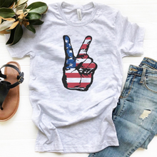 Load image into Gallery viewer, Peace Hand Sign w/ American Flag