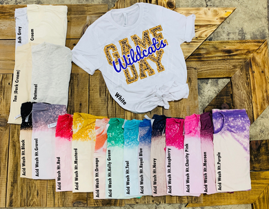 Wildcats Game Day w/ Blue & Gold Leopard Print - 14 Color Options