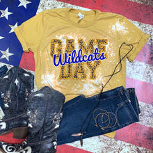 Load image into Gallery viewer, Wildcats Game Day w/ Blue &amp; Gold Leopard Print - 14 Color Options