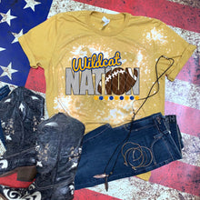 Load image into Gallery viewer, Wildcat Nation w/ Football - Blue &amp; Gold Text - 14 Color Options