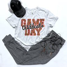 Load image into Gallery viewer, Wildcats Game Day w/ Black &amp; Red Leopard Print - 14 Color Options