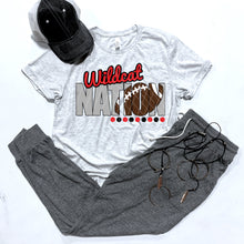 Load image into Gallery viewer, Wildcat Nation w/ Football - Red &amp; Black Text - 14 Color Options