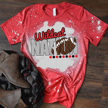 Load image into Gallery viewer, Wildcat Nation w/ Football - Red &amp; Black Text - 14 Color Options
