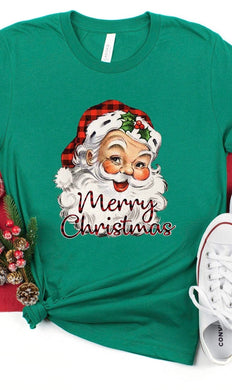 Merry Christmas w/ Plaid - Santa - 2021