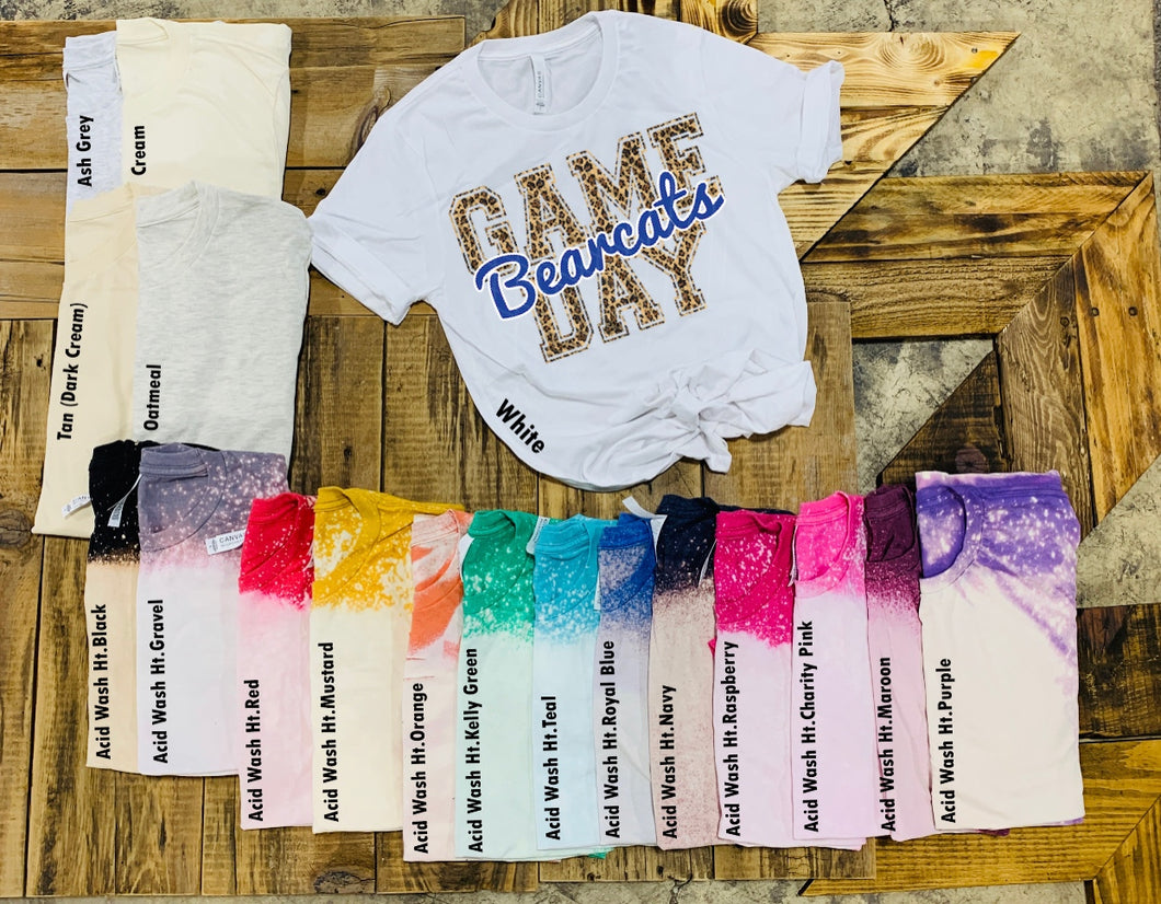 Bearcats Game Day w/ Blue & Leopard Print - 14 Color Options