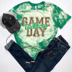 Bulldogs Game Day w/ Green & Leopard Print - 14 Color Options