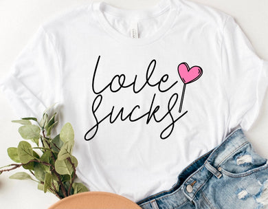 Love Sucks w/ Heart Lollipop - Anti-Valentines
