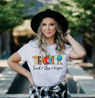 Teacher - Teach/Love/Inspire - White
