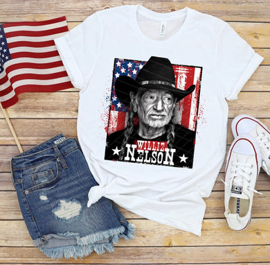 Willie w/ American Flag Background